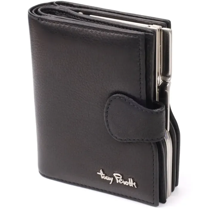 Стильний жіночий вертикальний гаманець з натуральної шкіри Tony Perotti 20842_1 (2656 nero) Чорний