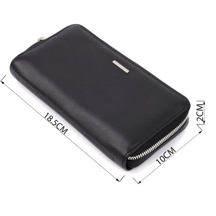 Практичний жіночий гаманець на одне відділення із зернистої натуральної шкіри Tony Perotti 20863_1 (3622 nero) Чорний