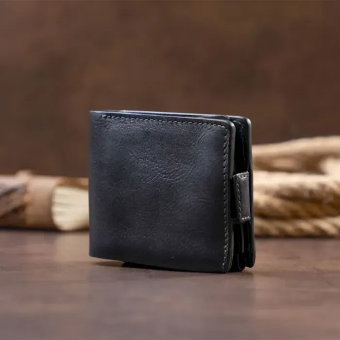 Функціональне тонке портмоне GRANDE PELLE 11323 Синє