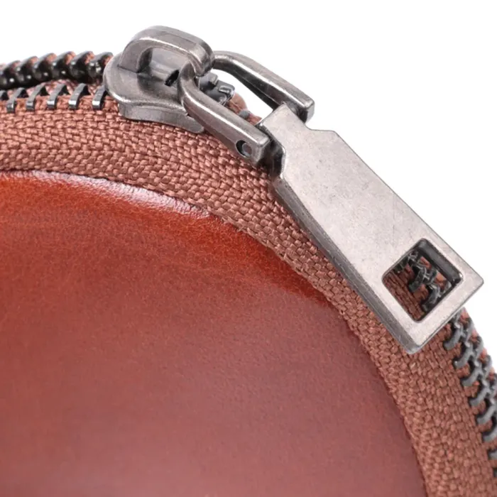 Компактний гаманець для монет із натуральної шкіри Vintage 15080 Коричневий