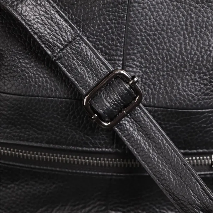 Зручна повсякденна сумка з натуральної шкіри для жінок Vintage 22992 Чорний