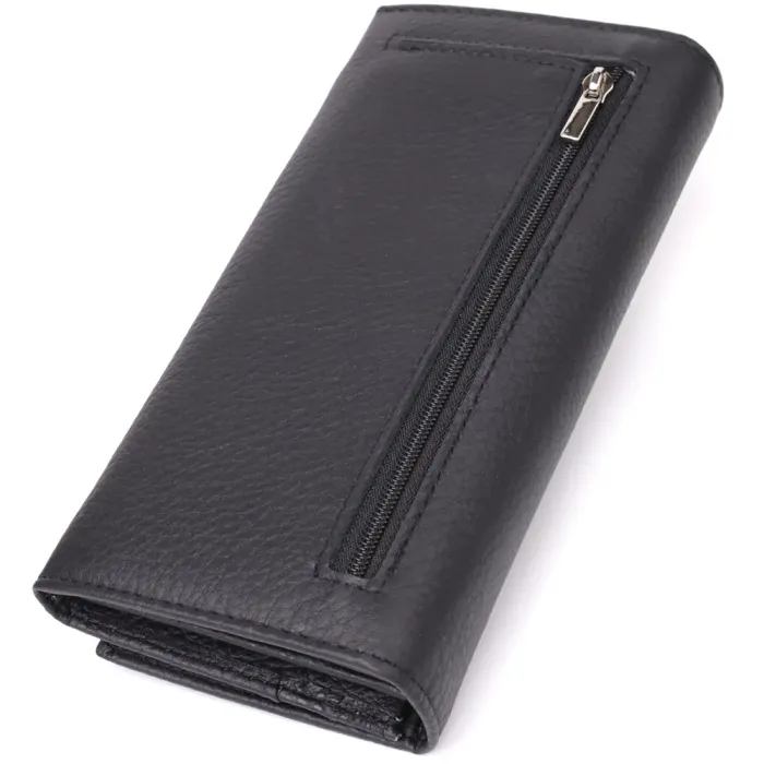 Місткий гаманець для жінок із натуральної шкіри ST Leather 23097 Чорний