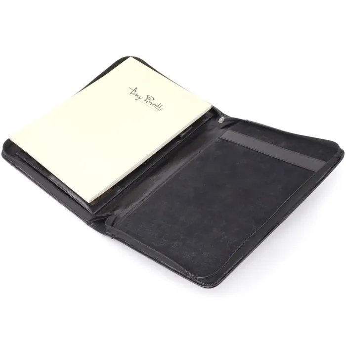 Оригінальна папка з блокнотом із гладкої натуральної шкіри Tony Perotti 20850_1 (1278L nero) Чорний