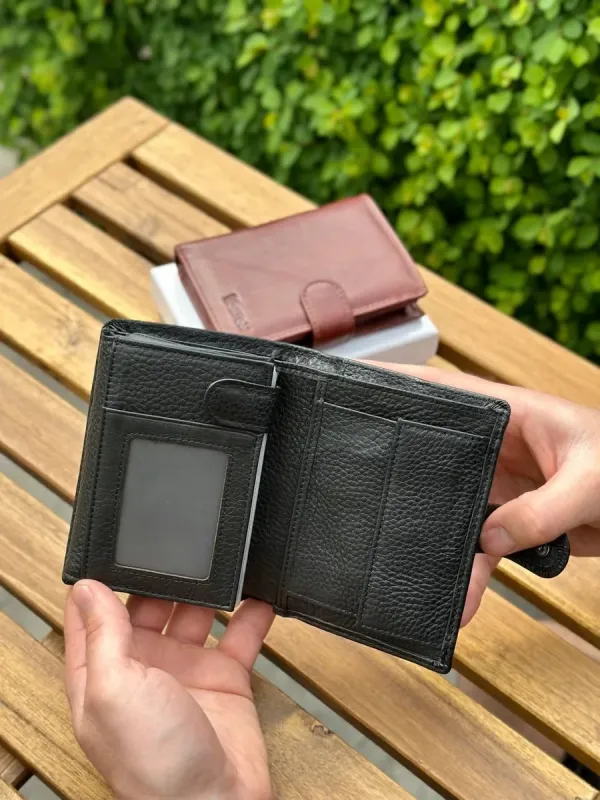 Чоловічий шкіряний гаманець люкс, чоловіче портмоне натуральна шкіра HORTON 301B