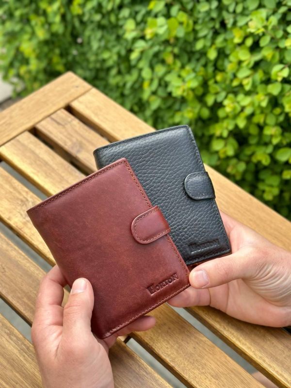 Чоловічий шкіряний гаманець люкс, чоловіче портмоне натуральна шкіра HORTON 301B