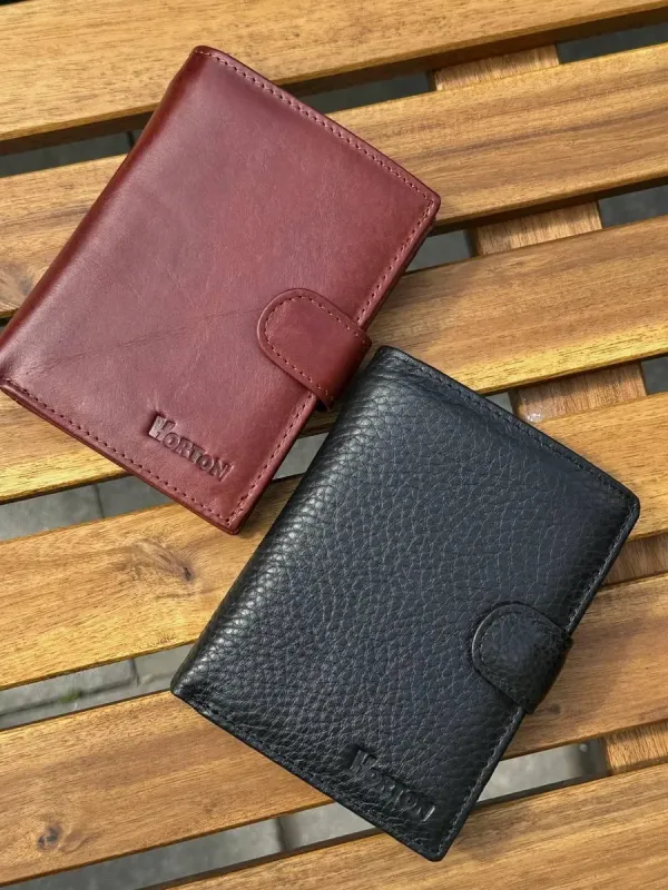 Чоловічий шкіряний гаманець люкс, чоловіче портмоне натуральна шкіра HORTON 301B