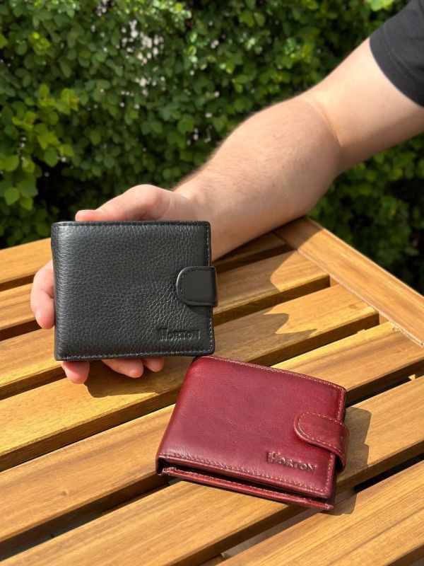 Чоловічий гаманець натуральний гаманець чорний, коричневий HORTON 208