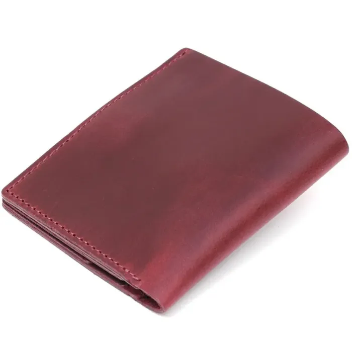 Жіноче матове шкіряне портмоне Shvigel 16478 Вишневий