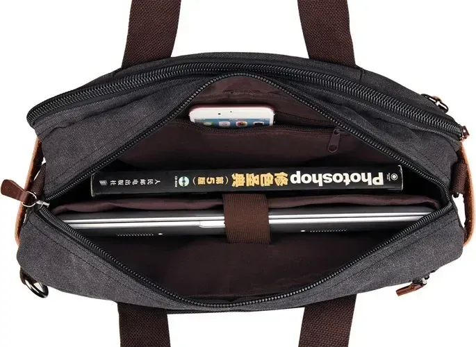 Сумка чоловіча Vintage 14480 трансформер Сіра