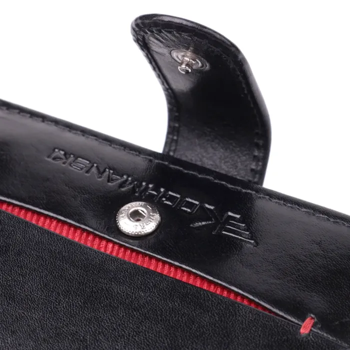 Люксовий чоловічий гаманець із натуральної глянсової шкіри Vintage 15110 Чорний