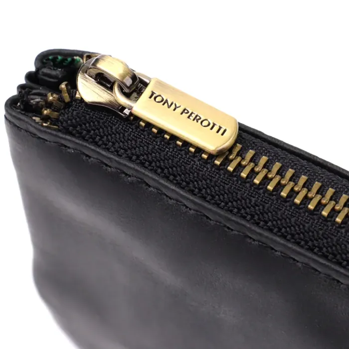 Зручна ключниця на два відділення з матової натуральної шкіри Tony Perotti 20836_1 (3350 nero) Чорний