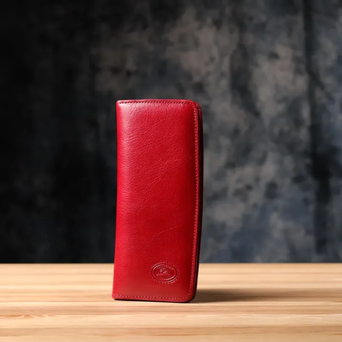 Стильний жіночий гаманець із глянсової натуральної шкіри Tony Perotti 20895_1 (2701Z rosso) Червоний