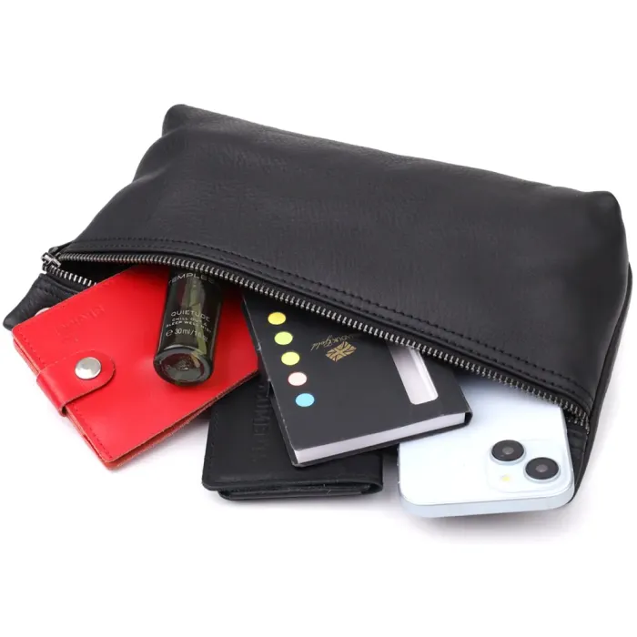 Модна жіноча сумка на плече з натуральної шкіри Vintage 23004 Чорний