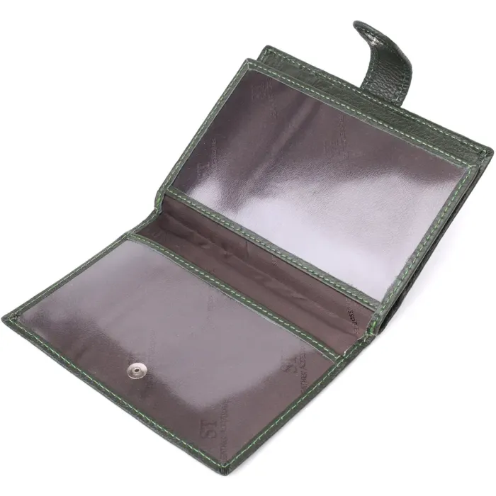 Оригінальна обкладинка на документи унісекс із натуральної шкіри ST Leather 23119 Зелений