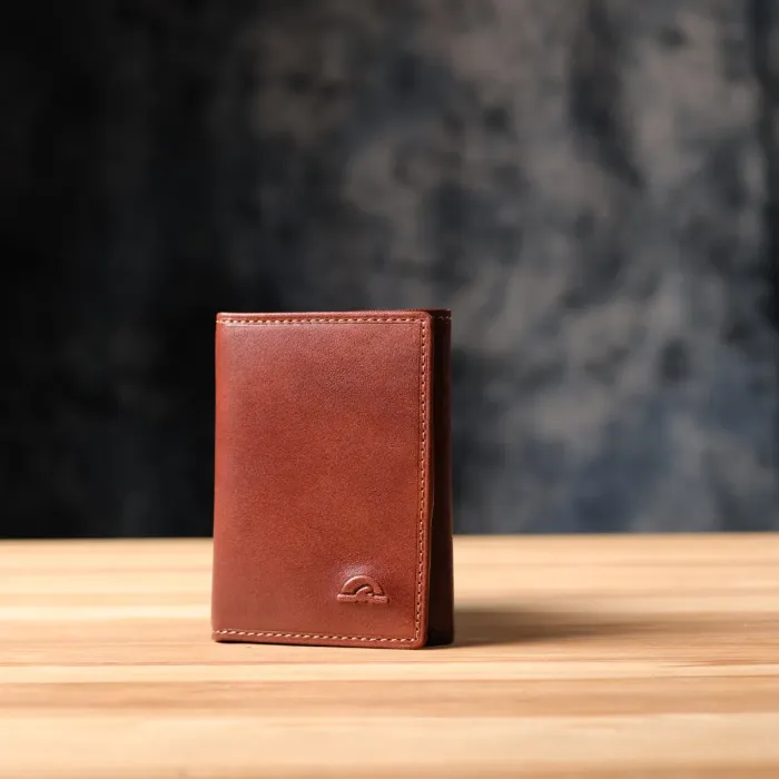 Компактний гаманець для чоловіків з натуральної глянсової шкіри Tony Perotti 20900_1 (3810 moro) Коричневий