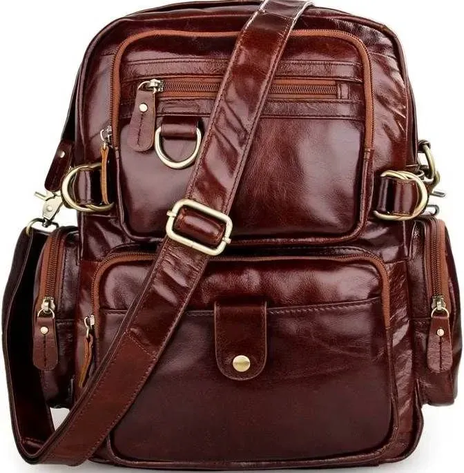 Рюкзак Vintage 14520 кожаный Коричневый