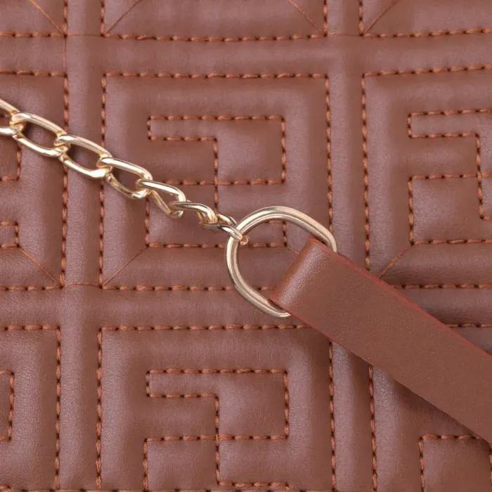 Компактна жіноча сумка з еко-шкіри на плече Vintage 18705 Коричневий