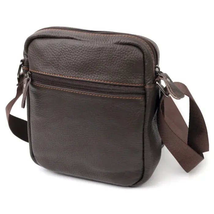 Сумка чоловіча Vintage 20687 шкіряна Коричневий