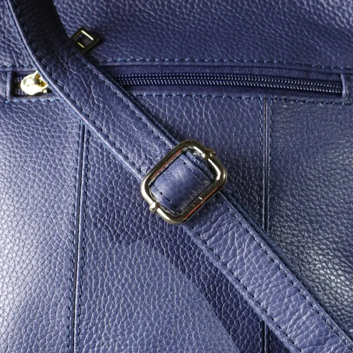 Вертикальна сумка жіноча з натуральної шкіри 15121 Vintage Синій