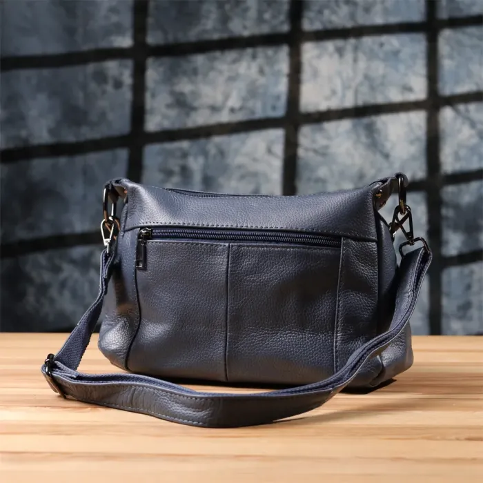 Зручна жіноча сумка з натуральної шкіри Vintage 23019 Синій