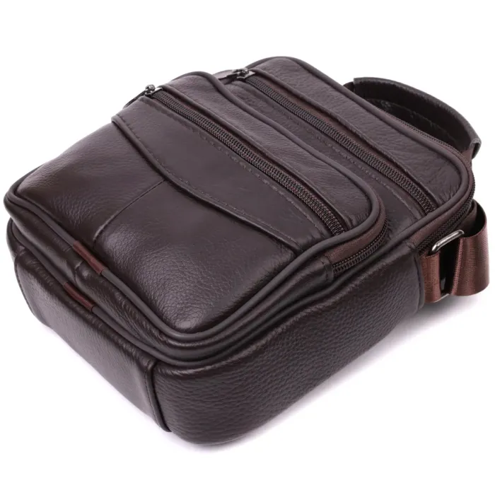 Невелика сумка на плече з натуральної шкіри Vintage 15055 Коричневий