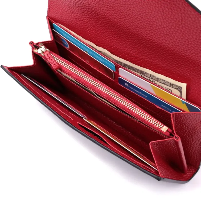 Містке портмоне для жінок з натуральної шкіри Tony Bellucci 22887 Чорний