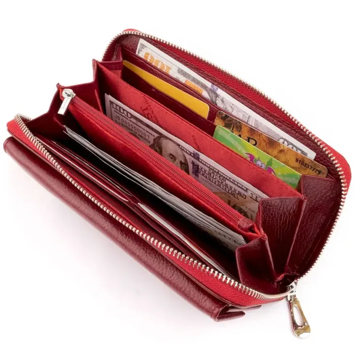 Гаманець шкіряний ST Leather 19293 Бордовий