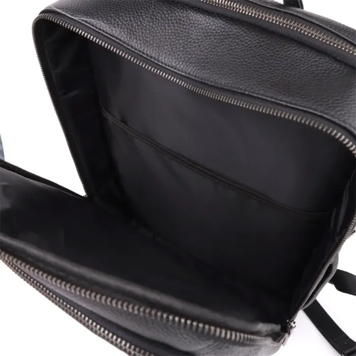 Практичний чоловічий рюкзак з натуральної шкіри Vintage 23051 Чорний