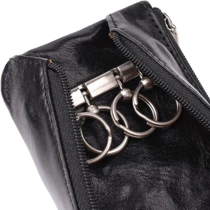 Містка ключниця на одне відділення з гладкої натуральної шкіри Tony Perotti 20851_1 (2686 nero) Чорний