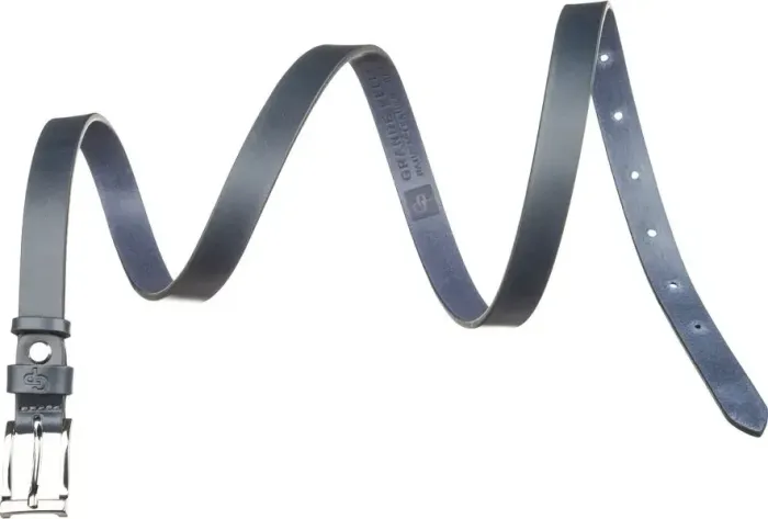 Ремень женский Grande Pelle 11068 тонкий Синий