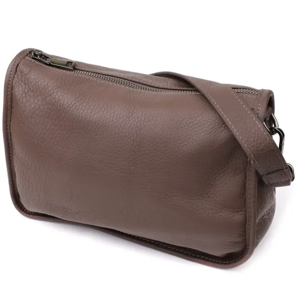 Практична жіноча сумка на плече із натуральної шкіри Vintage 23003 Коричневий