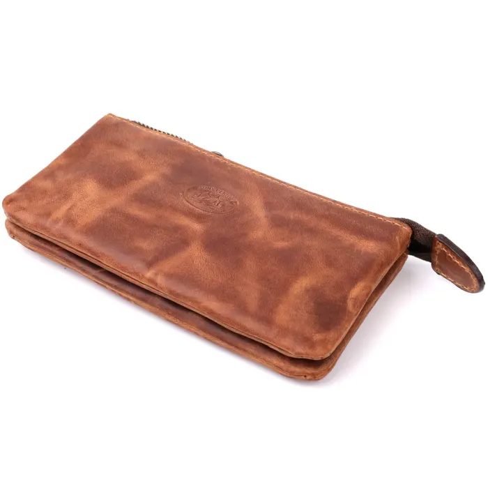 Практична ключниця на два відділення з матової натуральної шкіри Tony Perotti 20837_1 (3350 whisky) Світло-коричневий