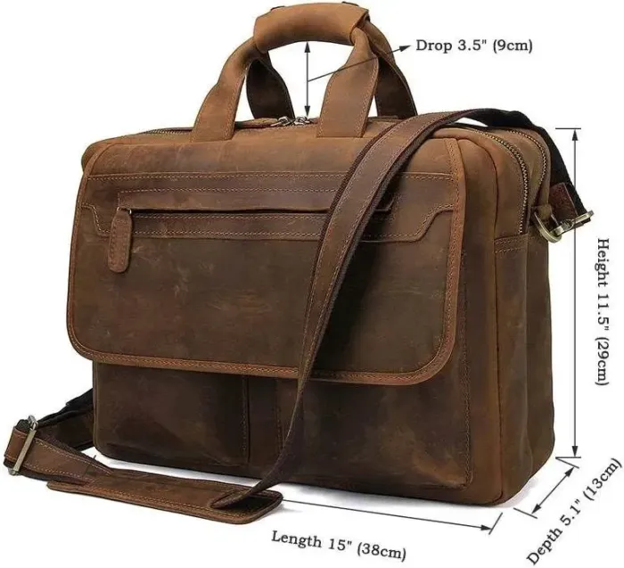 Сумка Vintage 14563 із натуральної вінтажної шкіри Коричнева