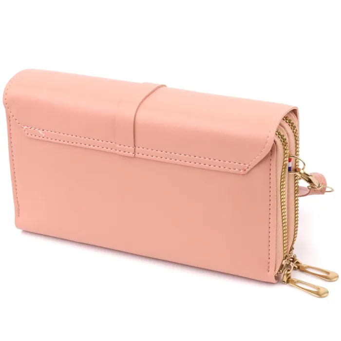 Жіночий клатч на плече з екошкіри Vintage 15144 Рожевий