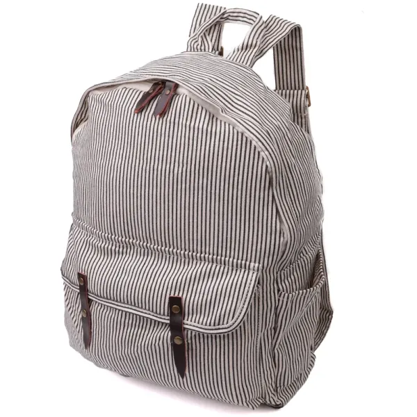 Літній жіночий рюкзак з якісного текстилю Vintage 15077 Молочний