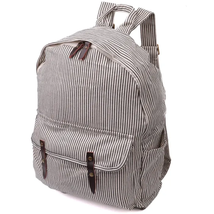 Літній жіночий рюкзак з якісного текстилю Vintage 15077 Молочний