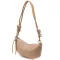Стильна жіноча напівкругла сумка з натуральної шкіри Vintage 22933 Бежевий