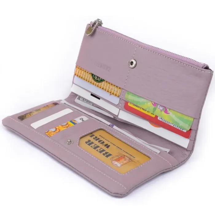 Вертикальний гаманець жіночий ST Leather 19206 Ліловий