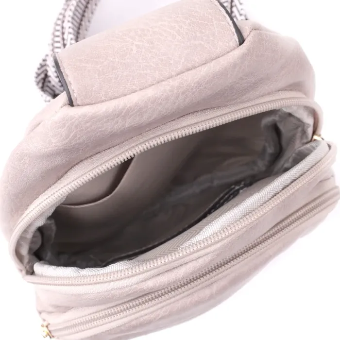 Стильна жіноча сумка через плече з екошкіри Vintage 15119 Бежевий