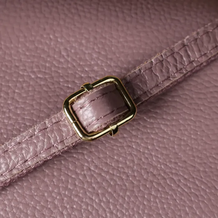 Функціональна жіноча сумка з натуральної шкіри з трьома секціями Vintage 22891 Пурпурний