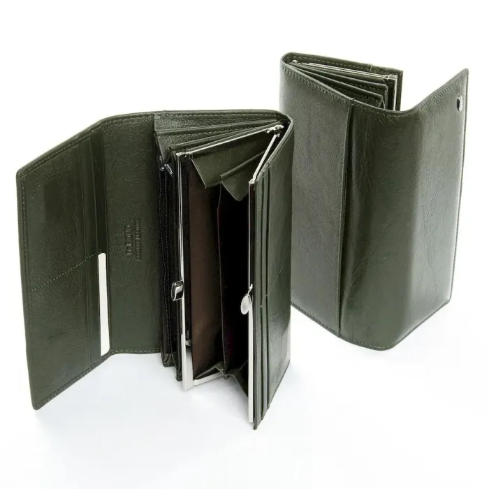 Жіночий гаманець Classic шкіряний Dr.Bond W1-V-2 dark-green