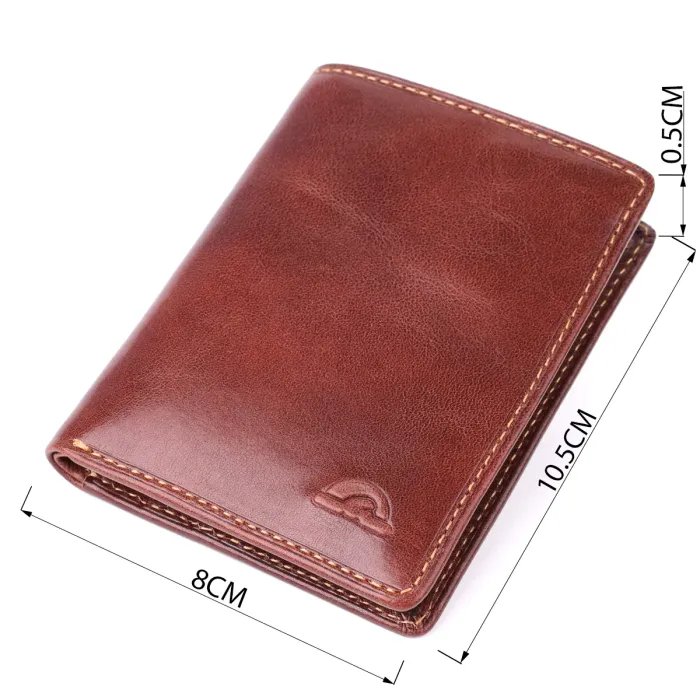 Гаманець для чоловіків з глянсової натуральної шкіри Tony Perotti 20897_1 (3549 moro) Коричневий