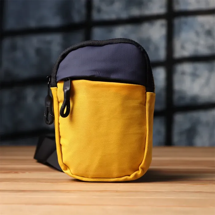 Слінг сумка для подорожей із якісного текстилю Vintage 15155 Жовтий