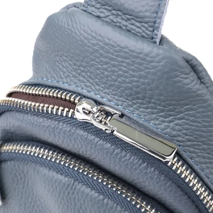 Універсальна жіноча сумка-слінг із натуральної шкіри Vintage 22937 Синій