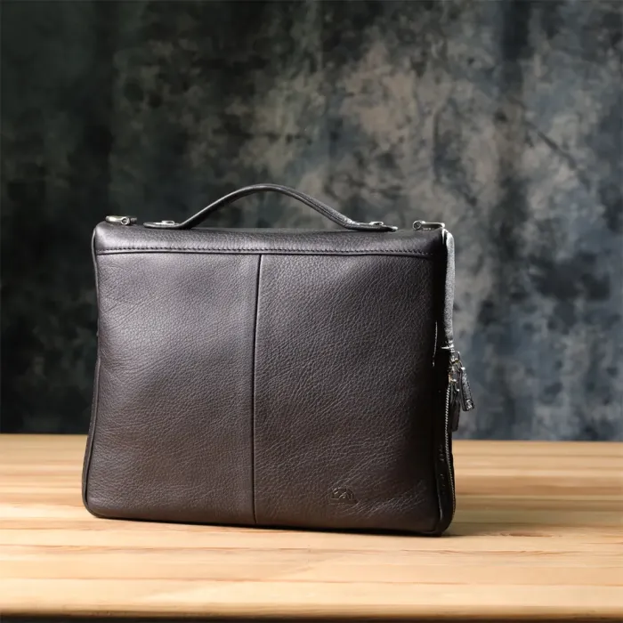 Цікава чоловіча сумка для планшета з м'якої натуральної шкіри Tony Perotti 20846_1 (9594-28 nero) Чорний