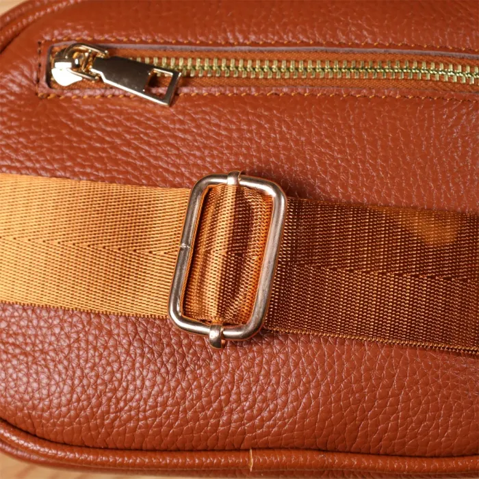 Стьобана сумка для жінок з натуральної шкіри Vintage 22899 Рудий