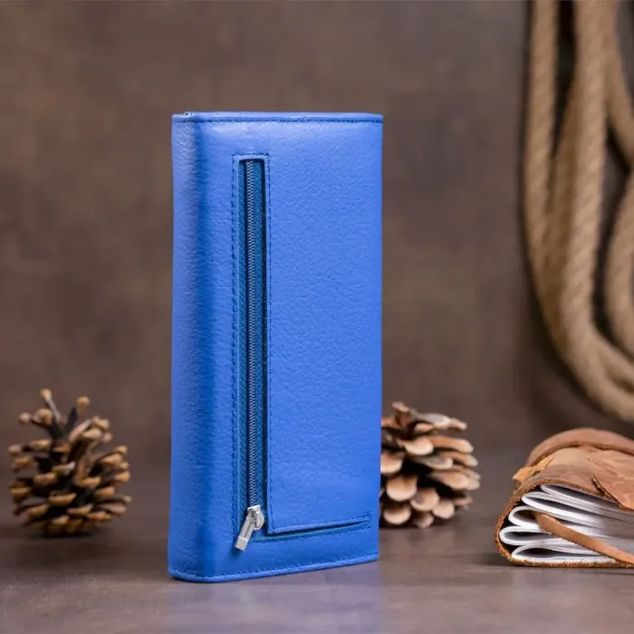 Гаманець на магнітах із клапаном жіночий ST Leather 19243 Синій