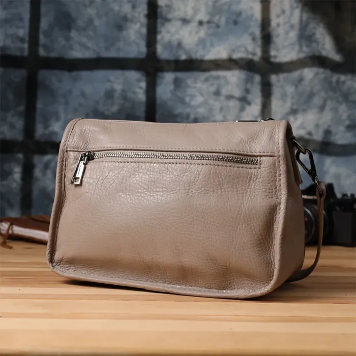 Стильна жіноча сумка на плече з натуральної шкіри Vintage 23002 Темно-сірий