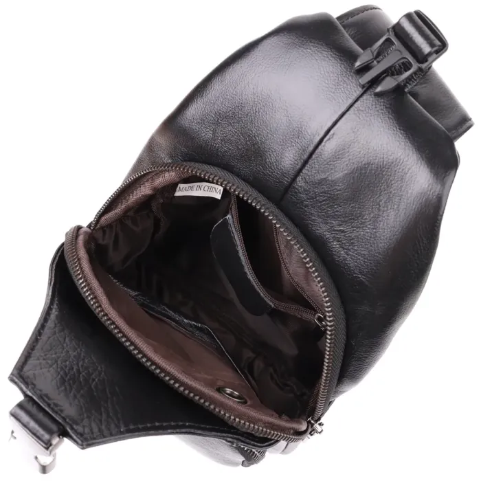 Чоловічі сумки через плече з натуральної шкіри Vintage 23048 Чорний