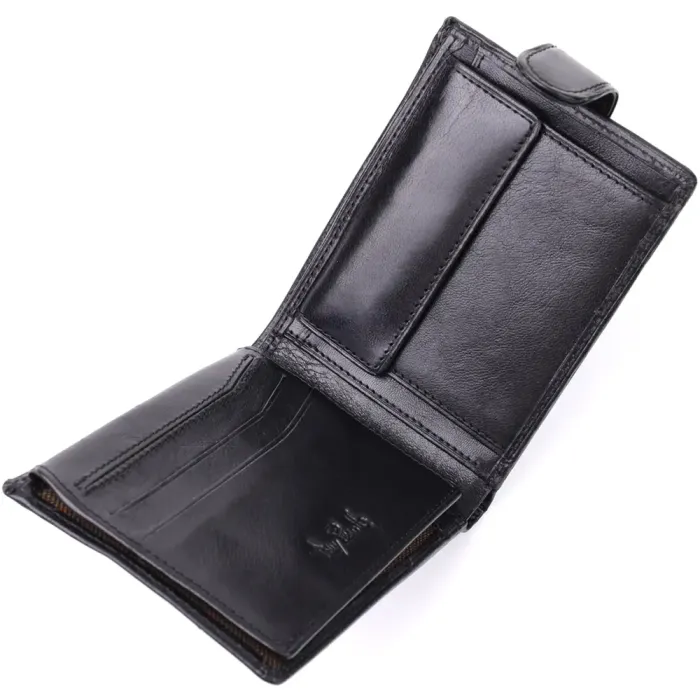 Гаманець чоловічий з гладкої натуральної шкіри Tony Perotti 20853_1 (396A-Q nero) Чорний